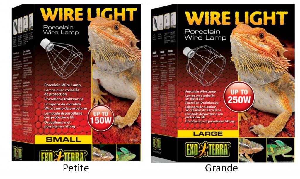 Exoterra Lampe à pince douille en porcelaine - Wire light