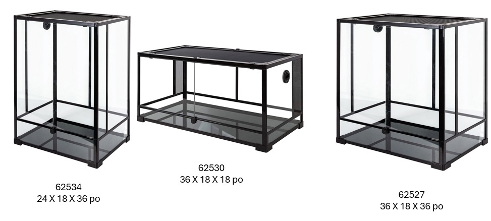 Reptiles treasures REPTILES TREASURES Terrarium ventilé démontable, porte à charnière