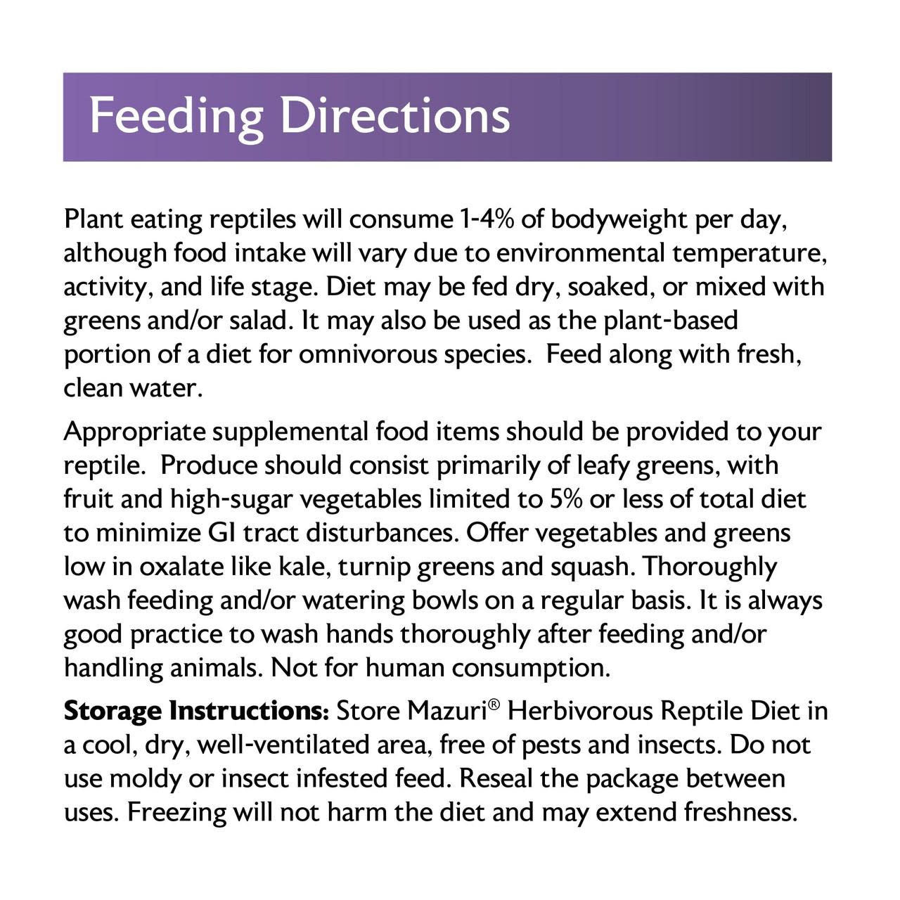 Mazuri Mazuri Herbivorous Reptile Diet