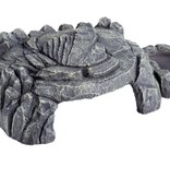 ReptiZoo REPTIZOO RZ-EHR34 Plateau d'alimentation et cachette magnétique 3 en 1 roche grise
