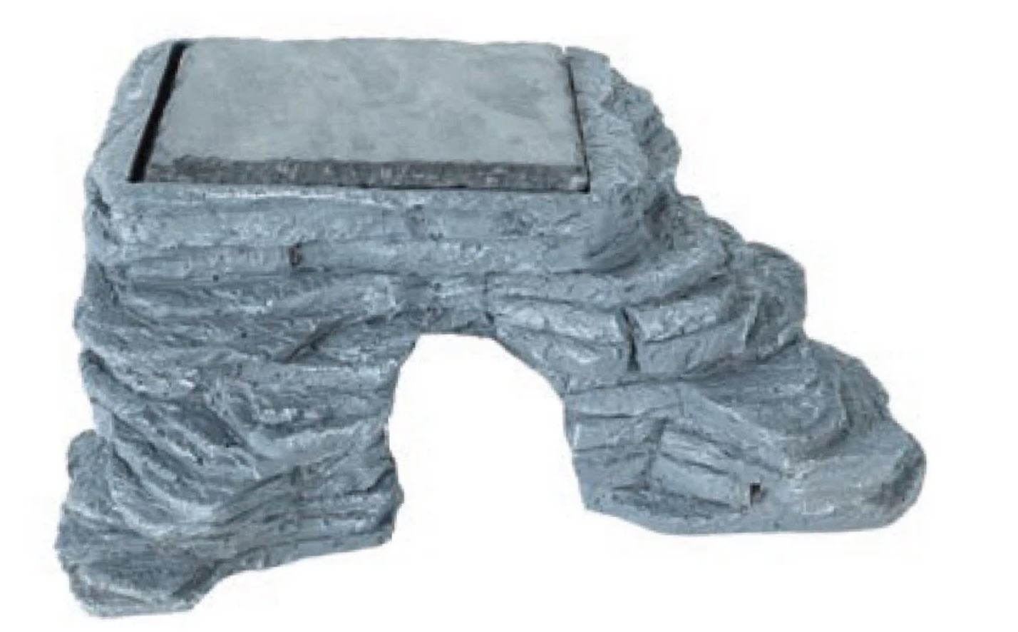 ReptiZoo Corner hide cave with heat storing real slate stone