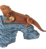 ReptiZoo Corner hide cave with heat storing real slate stone