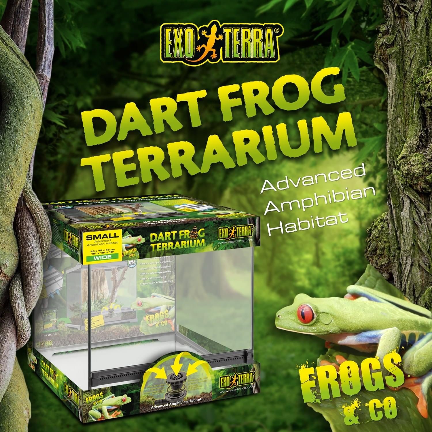 Exoterra EXO TERRA PT2745P Terrarium pour amphibien/ Dart Frog 18 X 18 X 18 po 45 X 45 X 45 cm