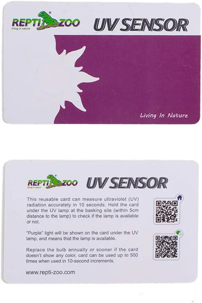 ReptiZoo REPTIZOO RZ-UVB01 Carte de test de capteur UVB (paquet de 2)