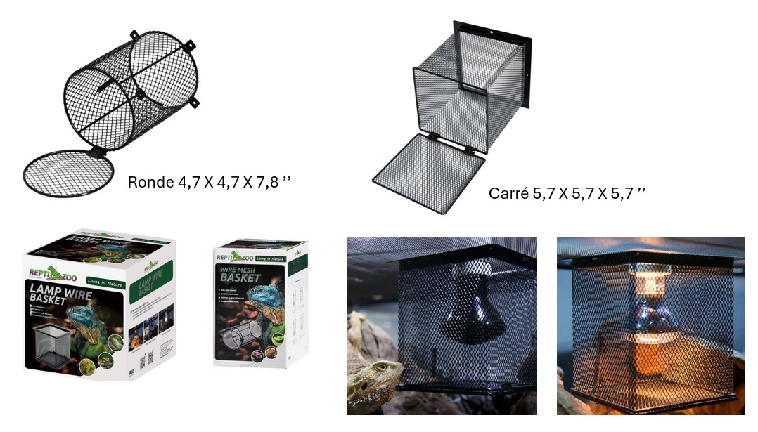 ReptiZoo Couvercle de lampe en maille anti-brûlure - Anti-Burning Mesh Lamp Cover