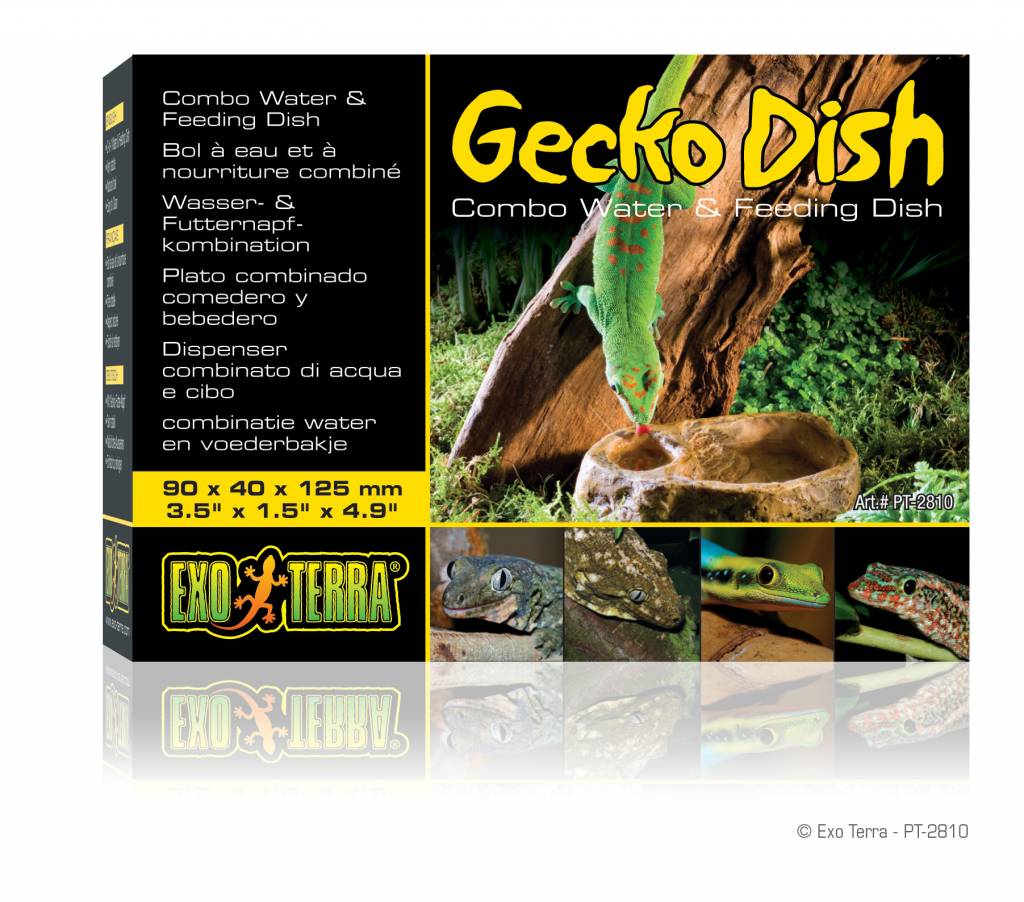 Exoterra Gecko Dish / Combo Water & Feeding Dish 3.5 X 1.5 X 4.9 ”