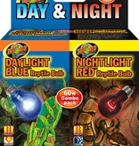 Zoomed Combiné d'ampoules de jour et nuit 60 watts - Day & Night Reptile Bulb Combo Pack