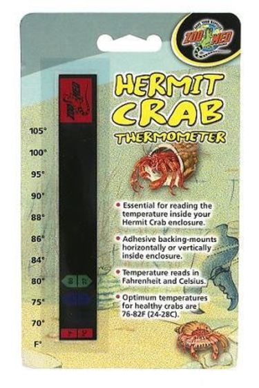 Zoomed Thermometre pour bernard l’hermite/Hermit Crab Thermometer