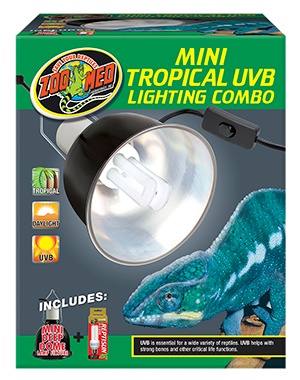 Zoomed Mini combo d'eclairage Tropical UVB - Mini Tropical UVB Lighting Combo