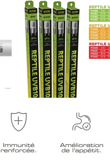 Exoterra EXO TERRA Ampoule linéaire T5 Reptile UVB100 à rendement très élevé