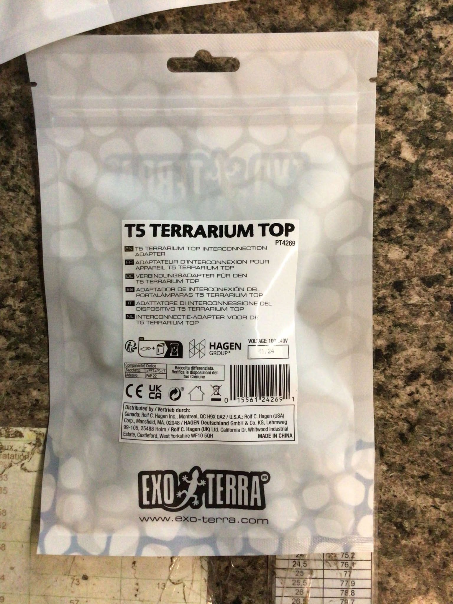 Exoterra Exo Terra T5 Terrarium Top Interconnection Adapter
