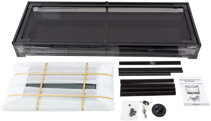 ReptiZoo REPTIZOO Terrarium en verre trempé super transparent démontable