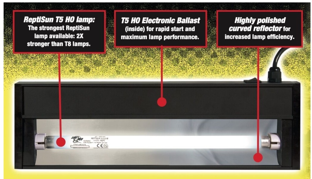 Zoomed ZOO MED Rampe d'éclairage 10.0 T5 HO Reptisun