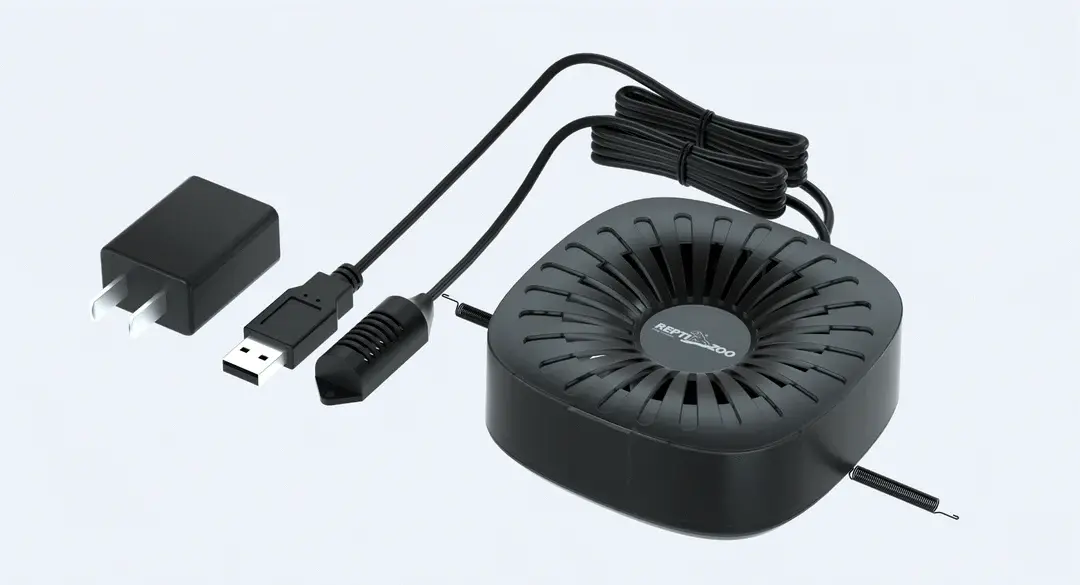 ReptiZoo REPTIZOO RZ-PFS02 Déshumidificateur à ventilateur Air Cool avec thermomètre et hygromètre