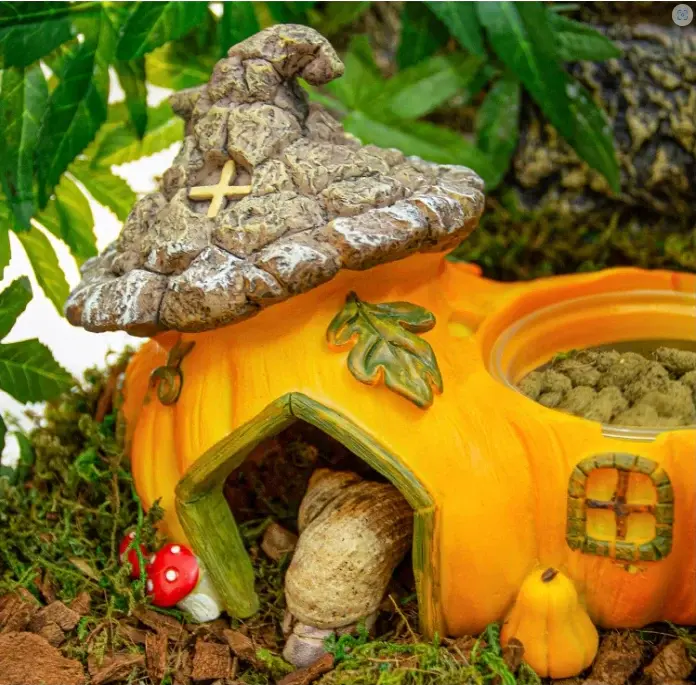 ReptiZoo ReptiZoo Multifunctional Pumpkin Hide Castle