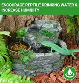 ReptiZoo ReptiZoo Reptile Rock Block Waterfall with Food Dish