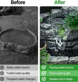 ReptiZoo ReptiZoo Reptile Rock Block Waterfall with Food Dish