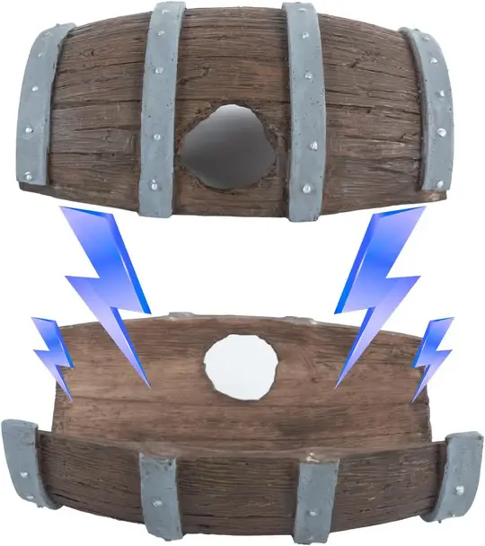 ReptiZoo REPTIZOO RZ-EHR33 Cachette magnétique connectable pour baril et tunnel (lot de 2)