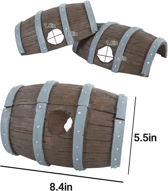 ReptiZoo REPTIZOO RZ-EHR33 Cachette magnétique connectable pour baril et tunnel (lot de 2)