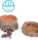 ReptiZoo ReptiZoo 3-in-1 Humidifying Tree Stump Hideout with Ceramic Water Bowl