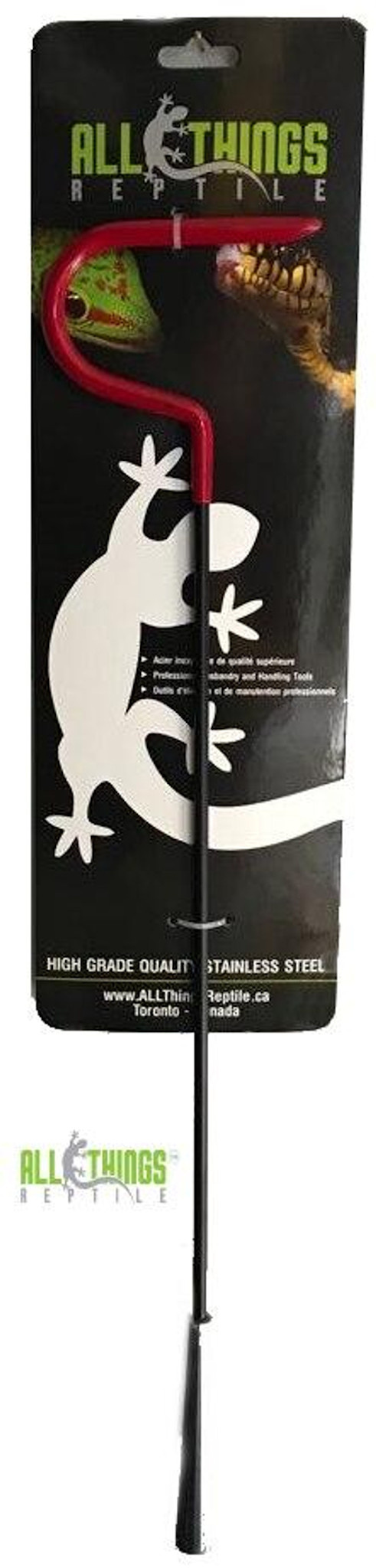 All things reptile ATR Black Stainless Steel Snake Hook 24" with Aluminum Handle