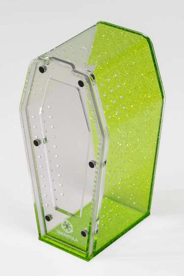 Tarantula Cribs Tarantula Cribs - Arboreal Medium Coffin 10 x 5 x 5 in Green Background