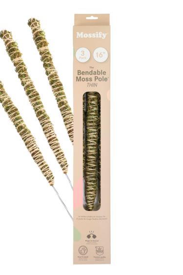 Mossify 3 Pack - Bendable Moss Pole™ THIN of 40 cm (16 po)