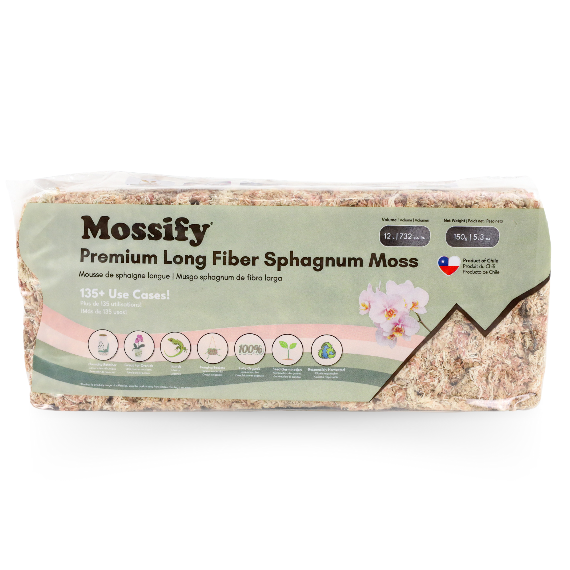 Mossify Premium Natural Sphagnum Moss 150 g | 5,3 oz