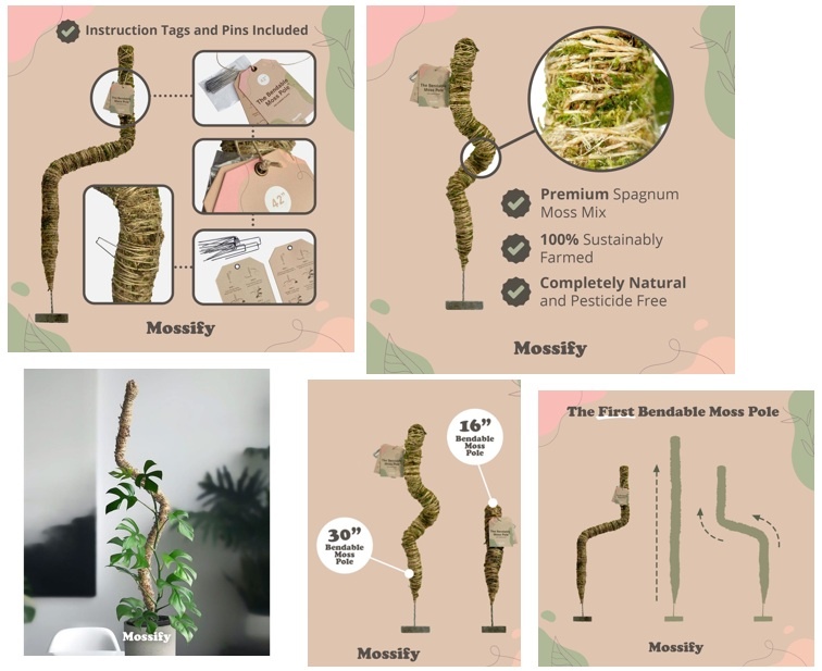 Mossify Bendable Moss Pole