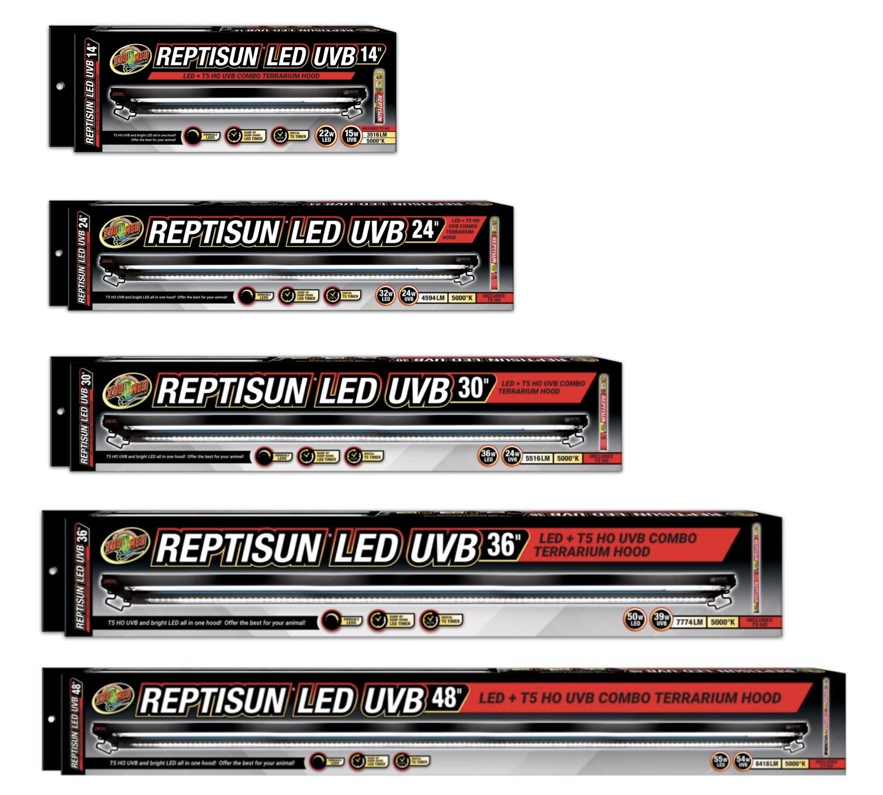 Zoomed ReptiSun® LED UVB Combo Terrarium Hood