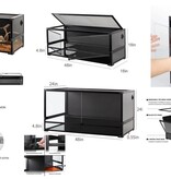 ReptiZoo REPTIZOO Terrarium en verre pliable avec panneau arrière en PVC