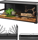 ReptiZoo REPTIZOO Terrarium en verre pliable avec panneau arrière en PVC