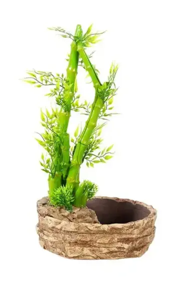 ReptiZoo REPTIZOO RZ-DF05 2-In-1 Height Adjustable Bamboo Planter Dripper