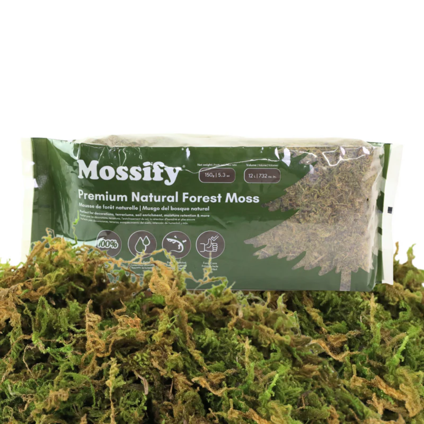 Mossify Premium Natural Forest Moss 150g.
