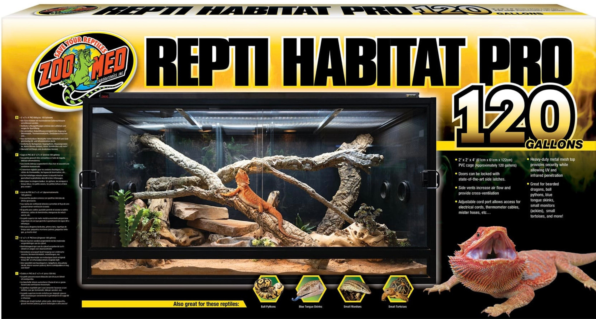 Zoomed ZOOMED NT-120 Terrarium  ReptiHabitat™ PRO 120  48x24x24’’