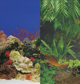 Treasures underwater Background Decor: Tropical Foliage / Reversible Marine Background - 24" - Sold by the foot