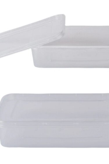 Magazoo Contenant rectangle aéré avec couvercle, légèrement opaque
