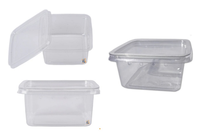 Magazoo Square Vented Deli Cup with Lid Super Clear Square Punched