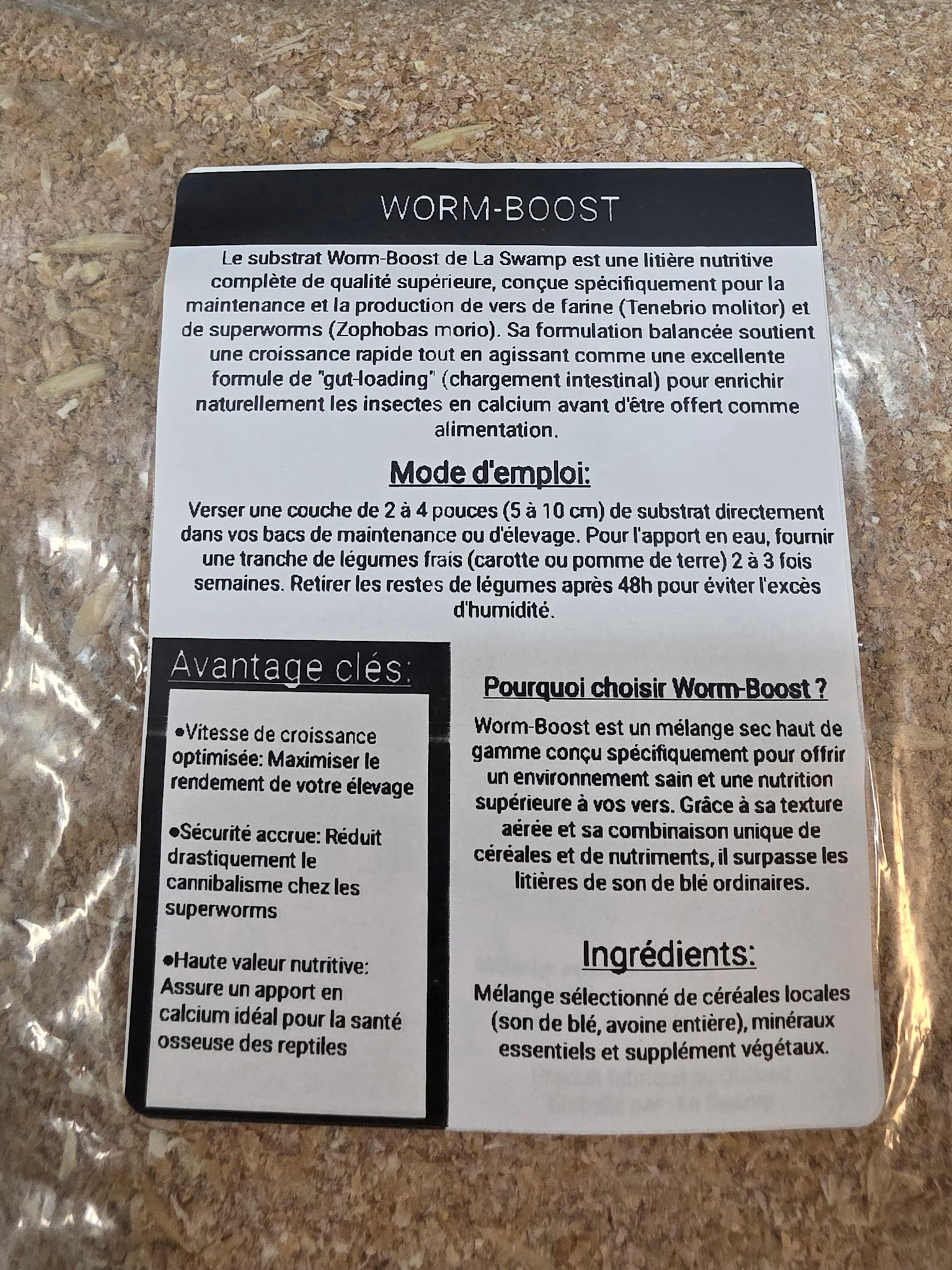 La Swamp LA SWAMP W-BOOST Substrat & Nourriture premium pour vers