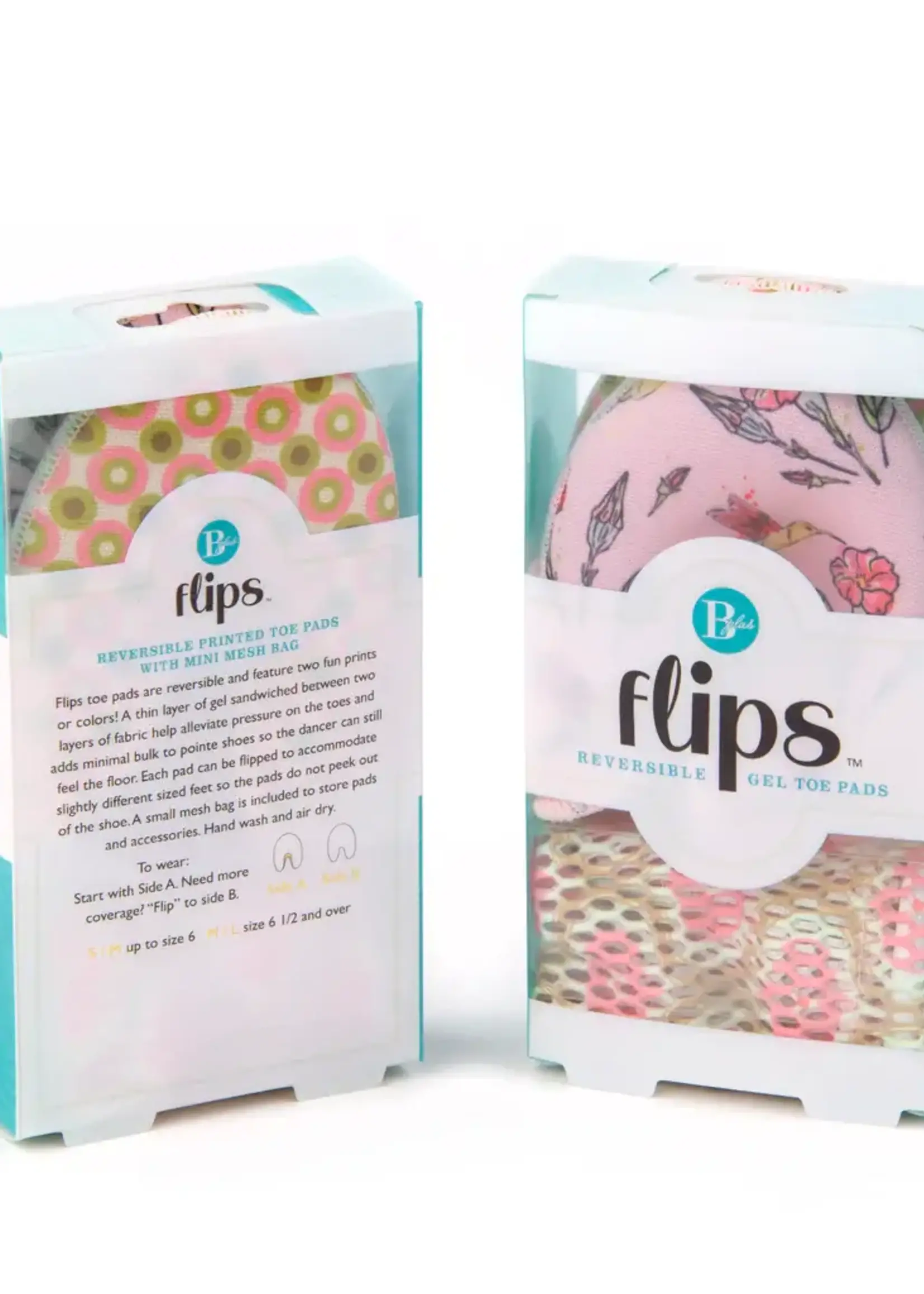 B Plus Printworks, Inc. Flips Toe Pads w/ mini mesh bag