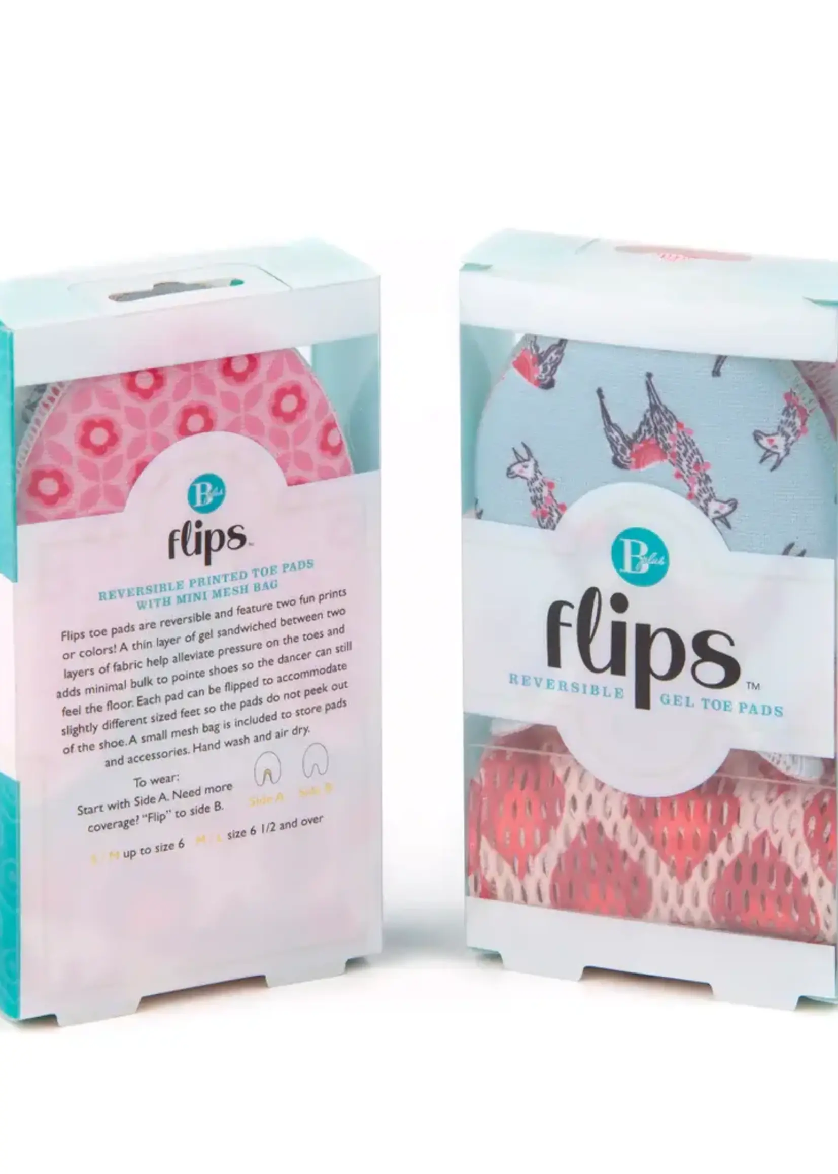 B Plus Printworks, Inc. Flips Toe Pads w/ mini mesh bag