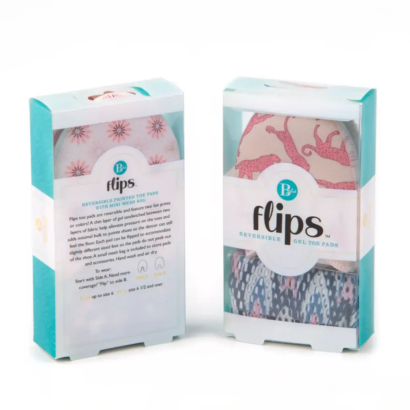B Plus Printworks, Inc. Flips Toe Pads w/ mini mesh bag