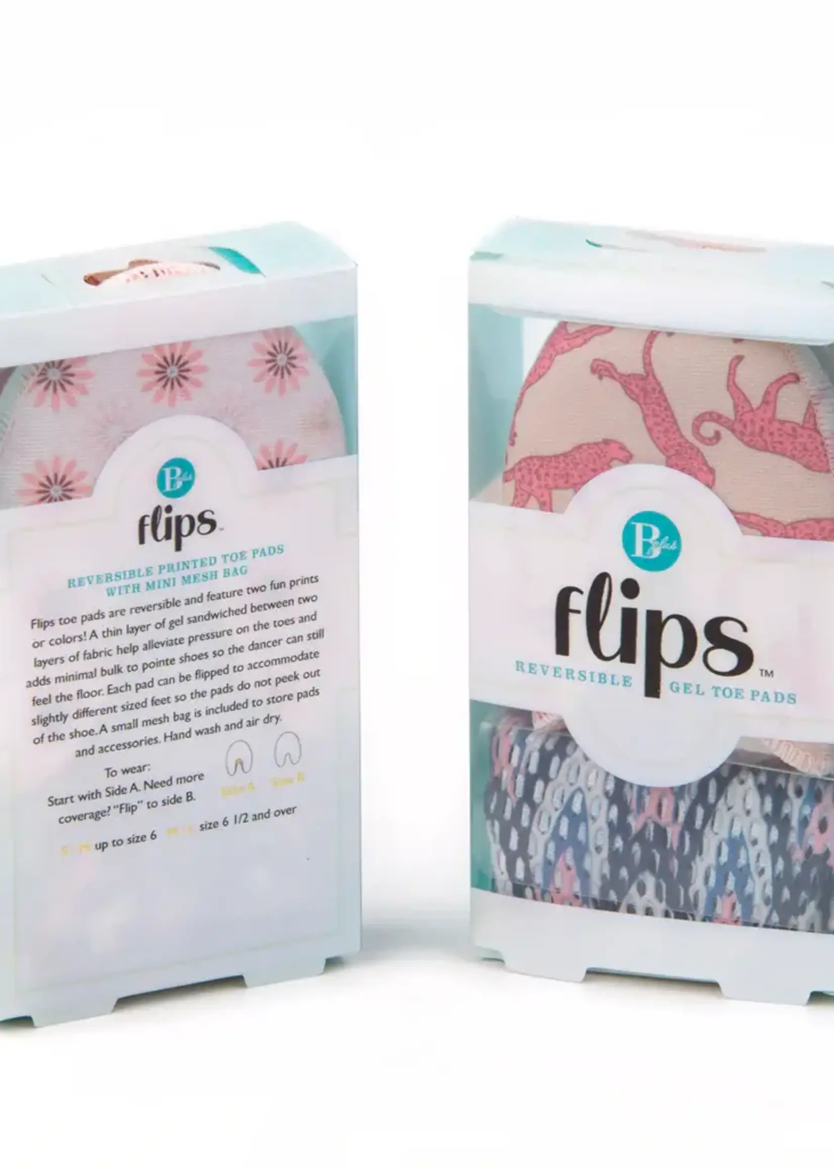 B Plus Printworks, Inc. Flips Toe Pads w/ mini mesh bag