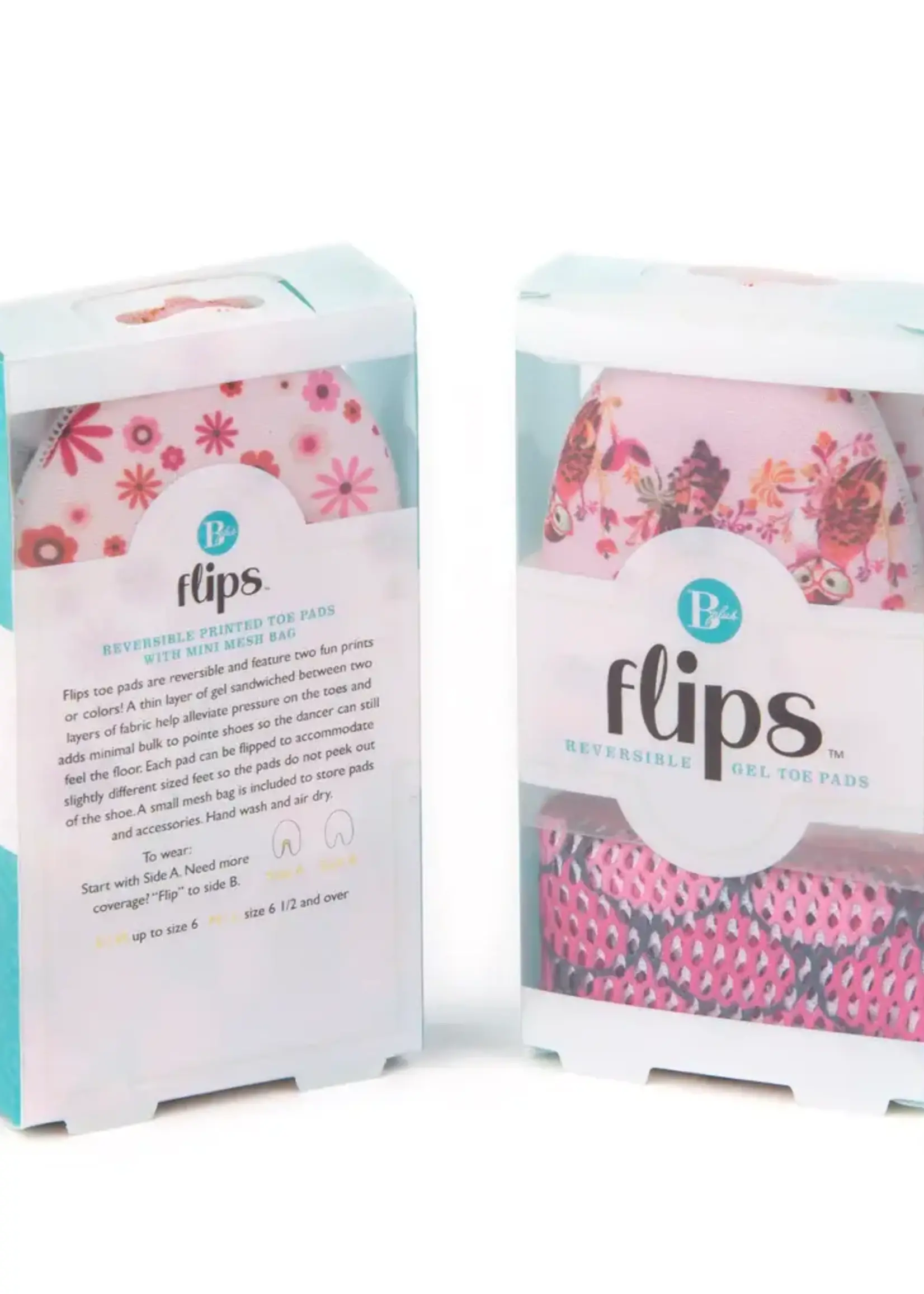 B Plus Printworks, Inc. Flips Toe Pads w/ mini mesh bag