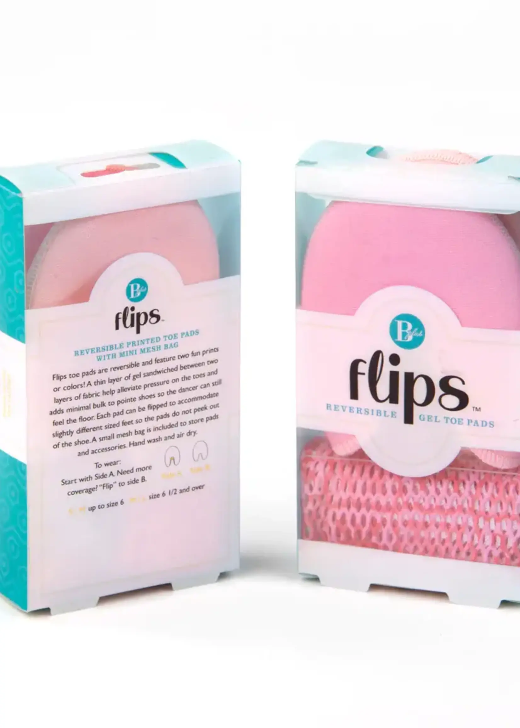 B Plus Printworks, Inc. Flips Toe Pads w/ mini mesh bag
