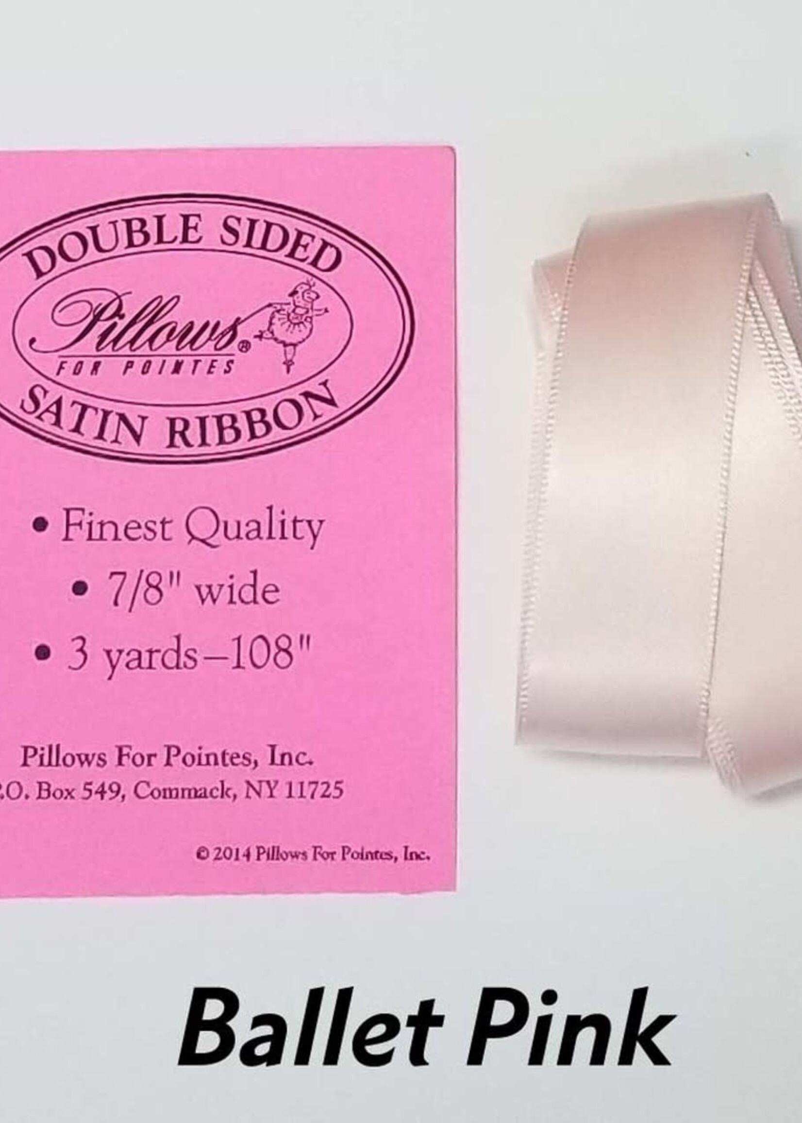 Pillows For Pointes PFP - Double Side Satin Ribbon 3-yds - Ballet Pink
