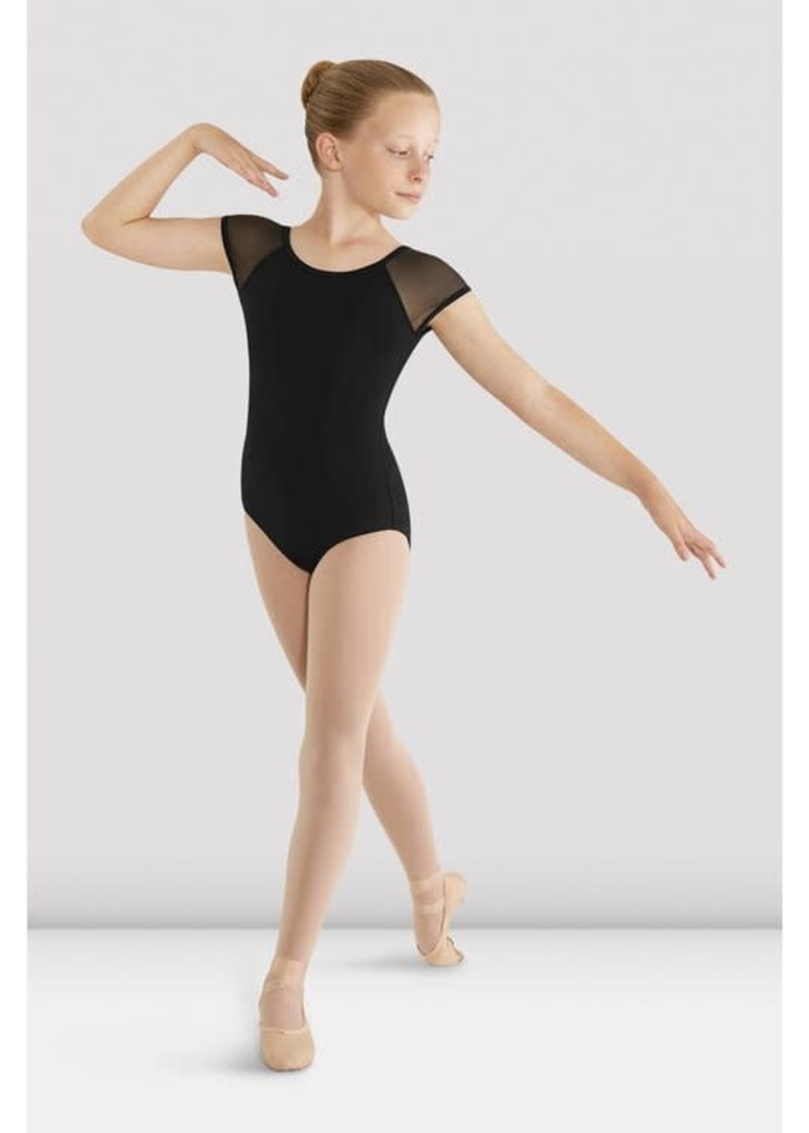 Mirella Child Soft Mesh Cap Sleeve Leotard