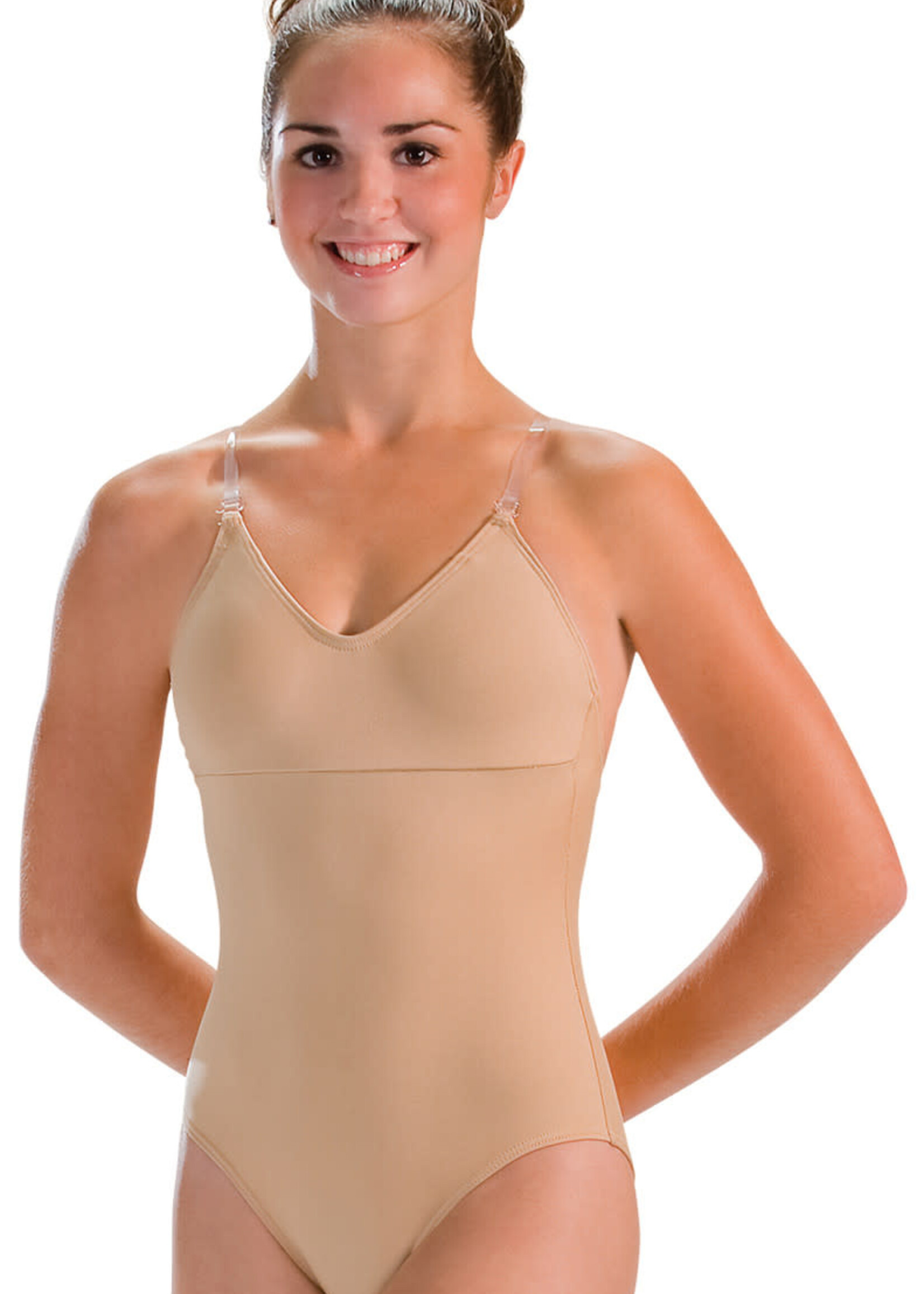 Motionwear Convertible Strap V Neck Cami Leo w/Removable Cups
