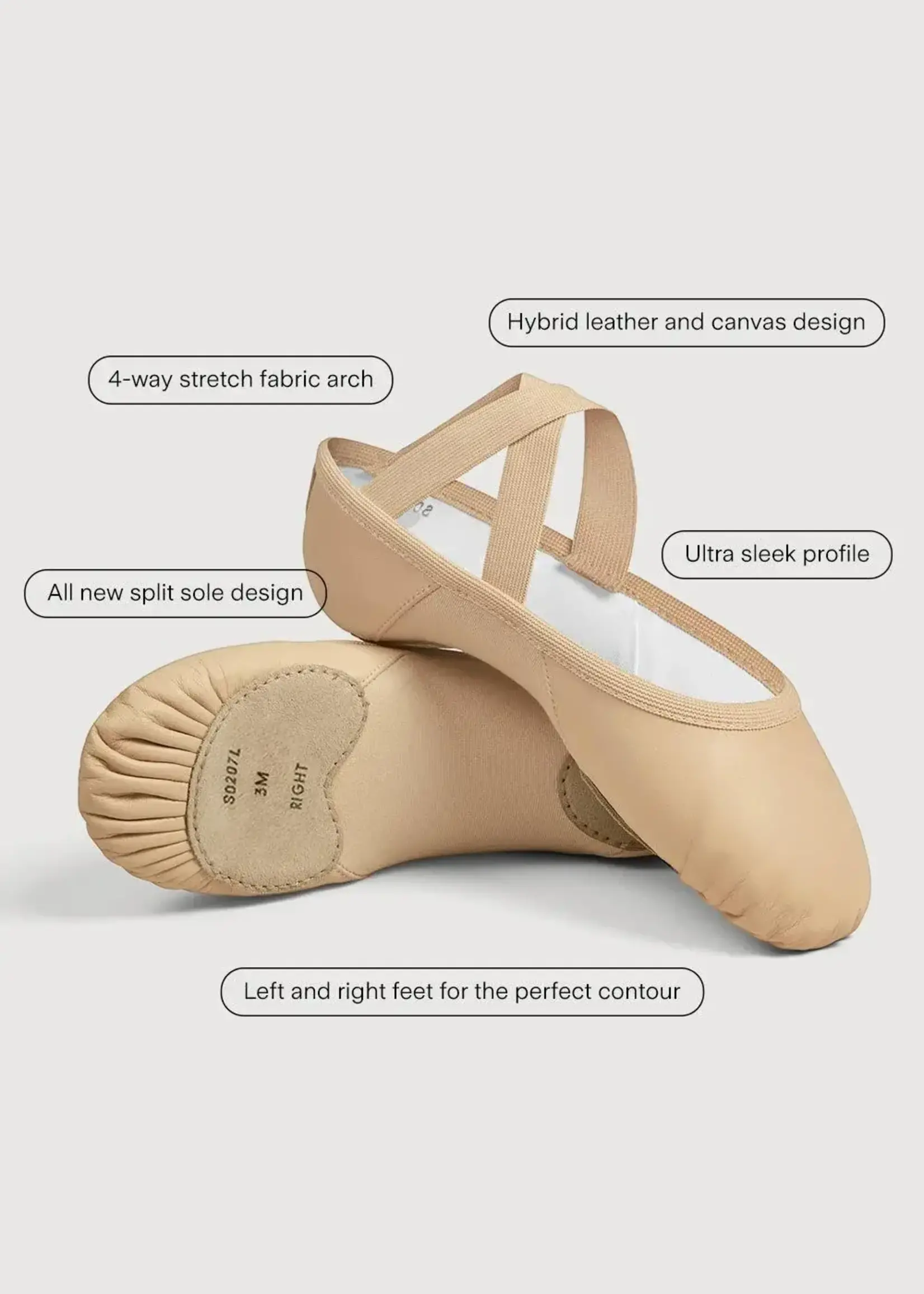 Bloch Ladies Enhance Leather Ballet Shoe