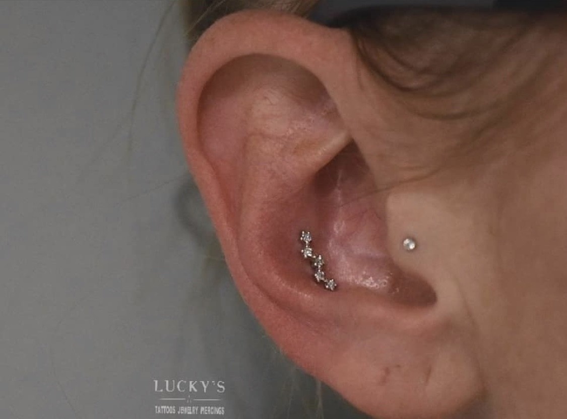 "Stardust" with White Diamonds by Tawapa Jewelry